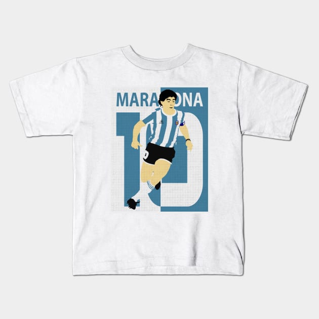 DIEGO MARADONA Kids T-Shirt by canzyartstudio